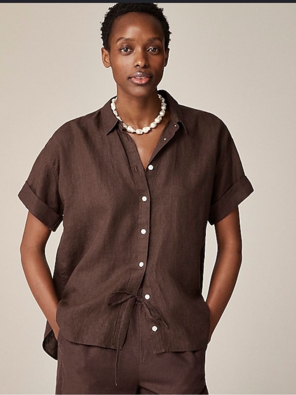 Jcrew Capitaine shirt in Baird McNutt Irish linen (s)
